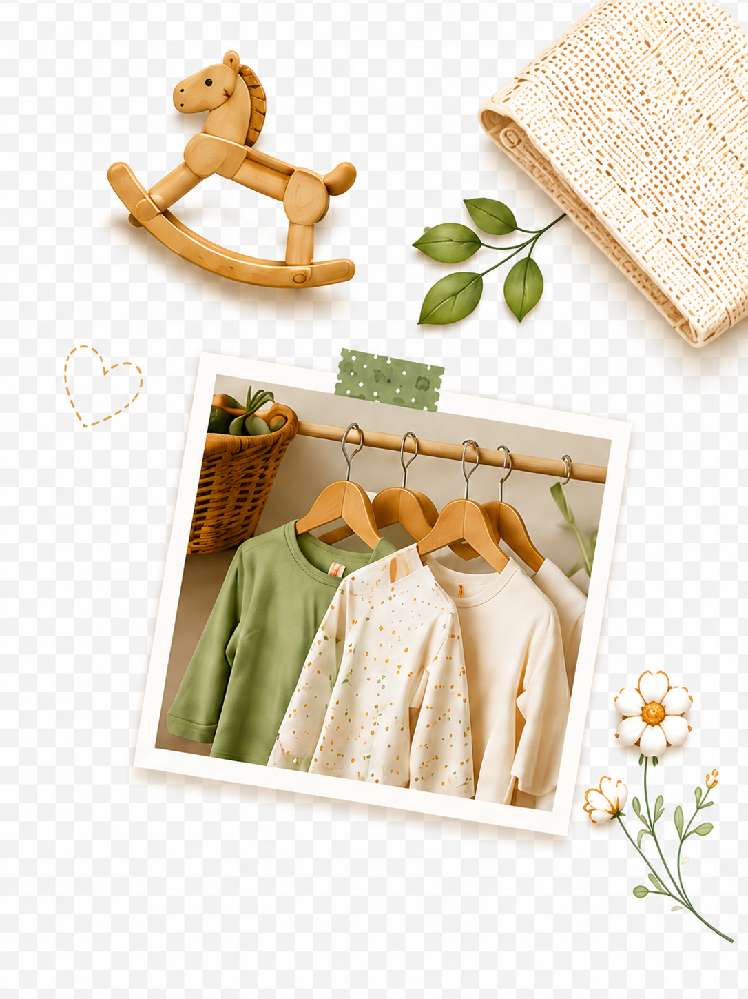 Clothes on hanger